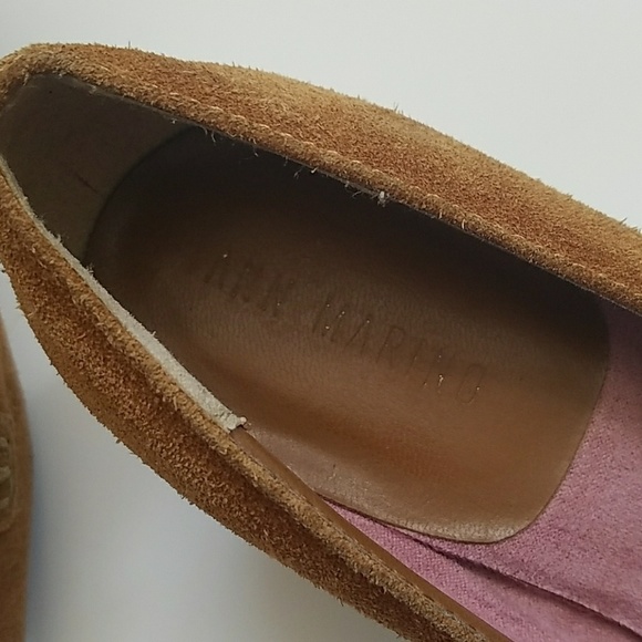 ANN MARINO TAN SUEDE WEDGE sz 7 - Picture 4 of 8